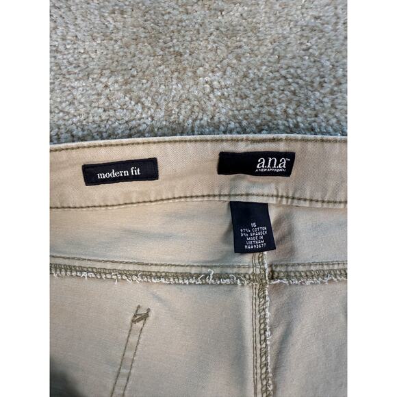 ANA A New Approach Womens Jeans Size 16 Beige Khaki Brown Skinny Stretch D768 - Picture 6 of 13